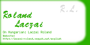 roland laczai business card